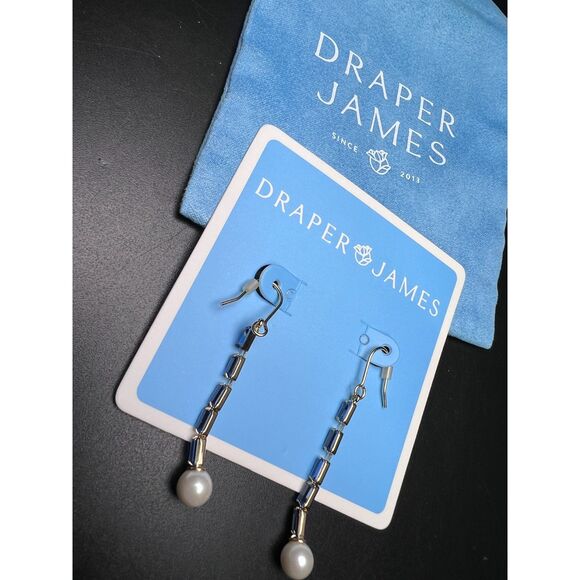Draper James Pearl Linear Drop Earrings - Picture 2 of 4